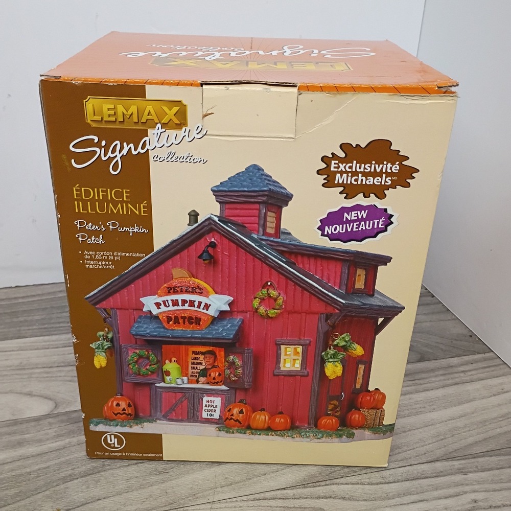 Lemax Signature Collection Lighted Peter's Pumpkin Patch 05107 Halloween Fall